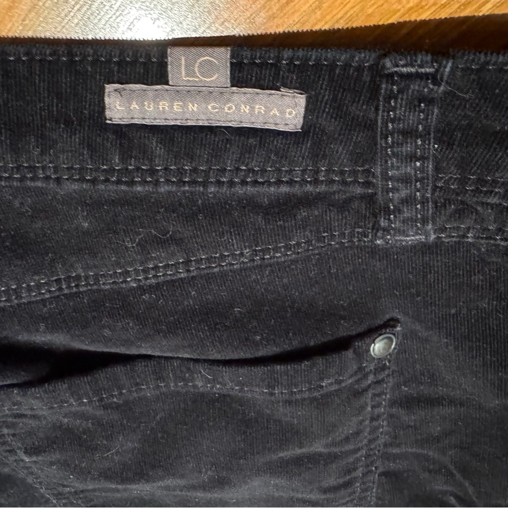 LC Lauren Conrad Women's Dark Corduroy Jeans Pants Trousers Size 12 - Picture 10 of 10